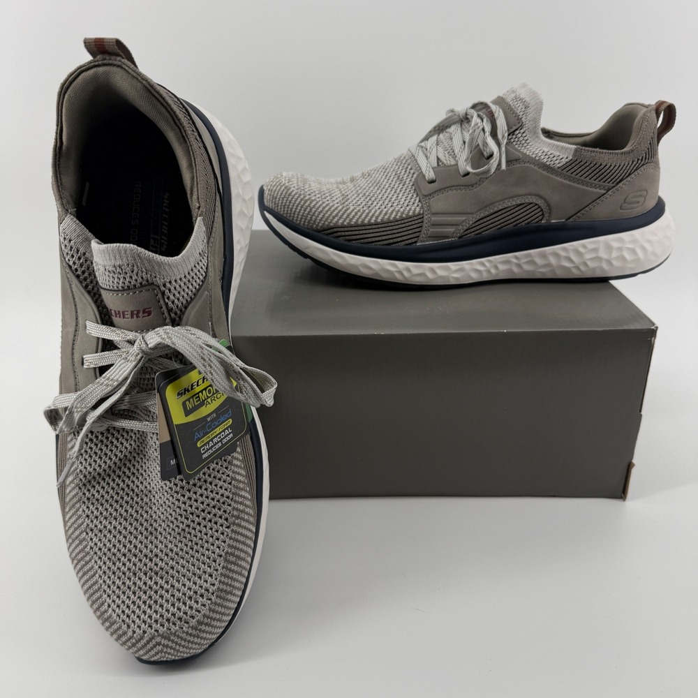 Skechers Relaxed Fit Lancer-Dalton Taupe Sneakers 210986/TPMT Mens 10.5 NEW